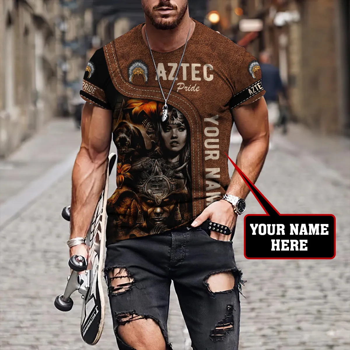 3D All Over Print Personalized Aztec Pride Unisex Shirts Coolspod