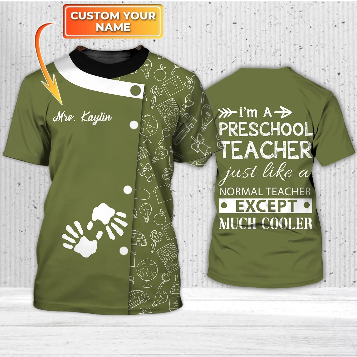 3D All Over Print Teacher Shirt, Personalized Shirt - Gift For Teacher Graphic Design 3D Printed Shirts