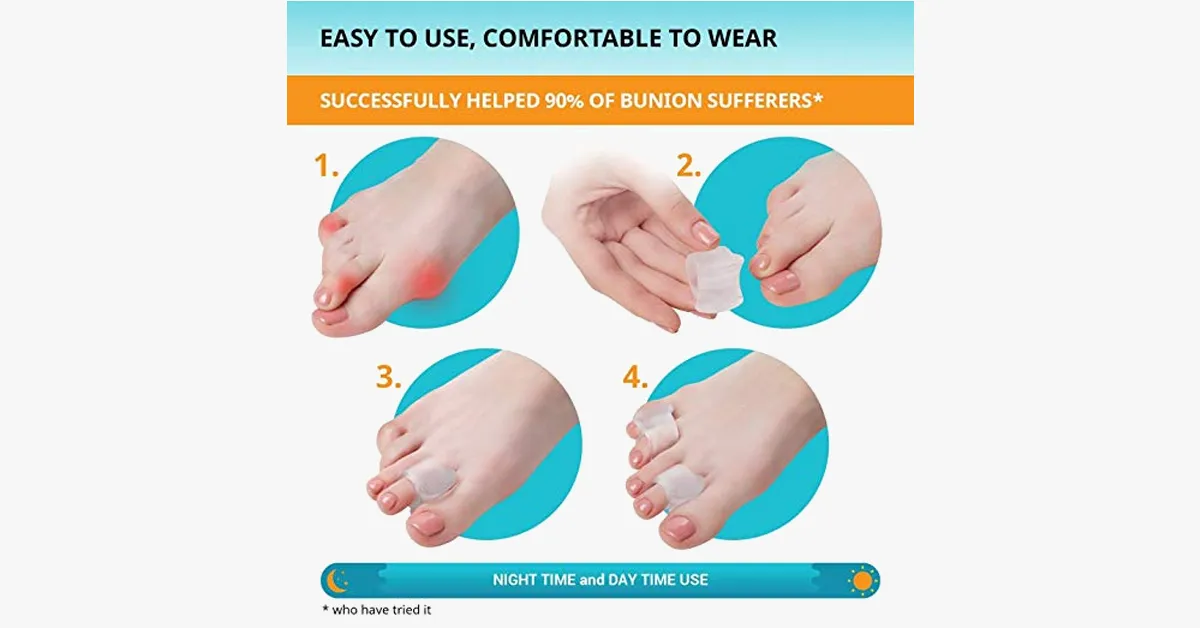 4-Pack Big Toe Gel Spacers