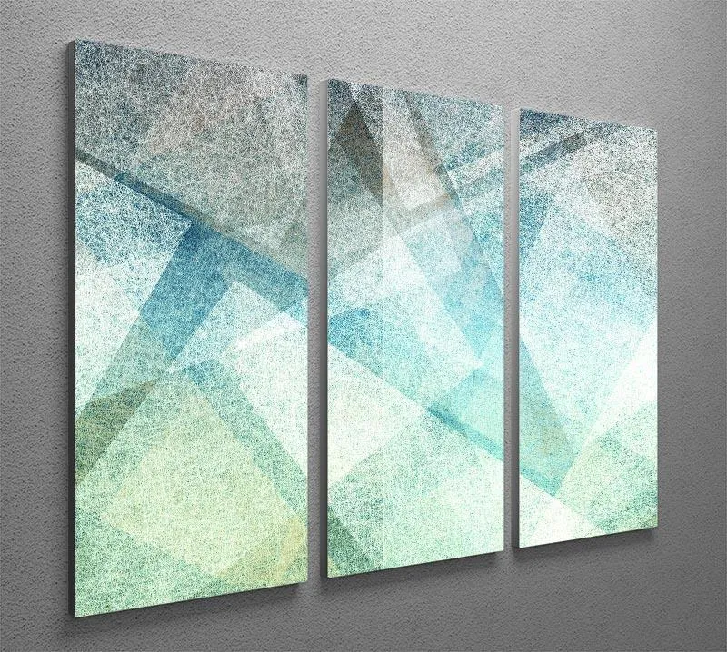 Abstract paper geometric 3 Split Panel Canvas Print