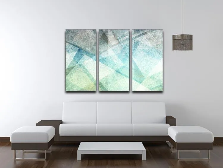 Abstract paper geometric 3 Split Panel Canvas Print