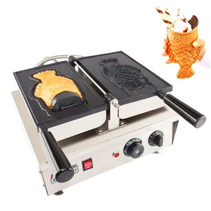 AP-200 Taiyaki Fish Waffle Maker | Fish Ice Cream Cone Maker | Cast Iron Taiyaki Pan | 1 Big Open-Mouth Fish Waffle