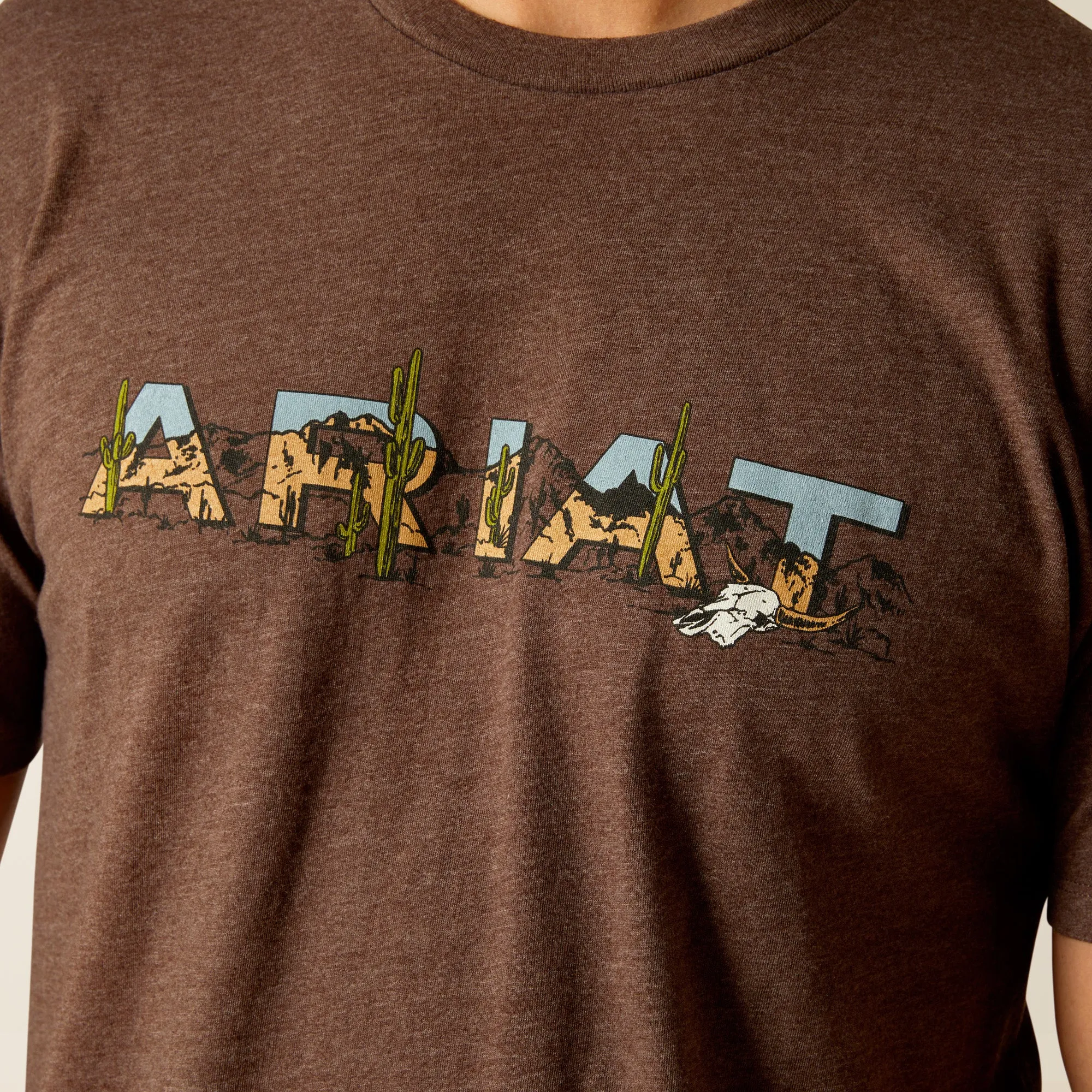 ARIAT T SHIRT LANDSCAPE BROWN