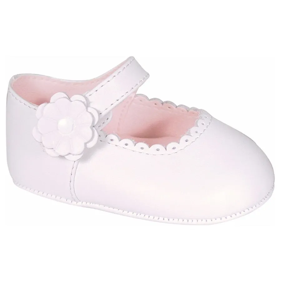 Baby Deer Emma Infant White Leather Mary Jane Flats 4092