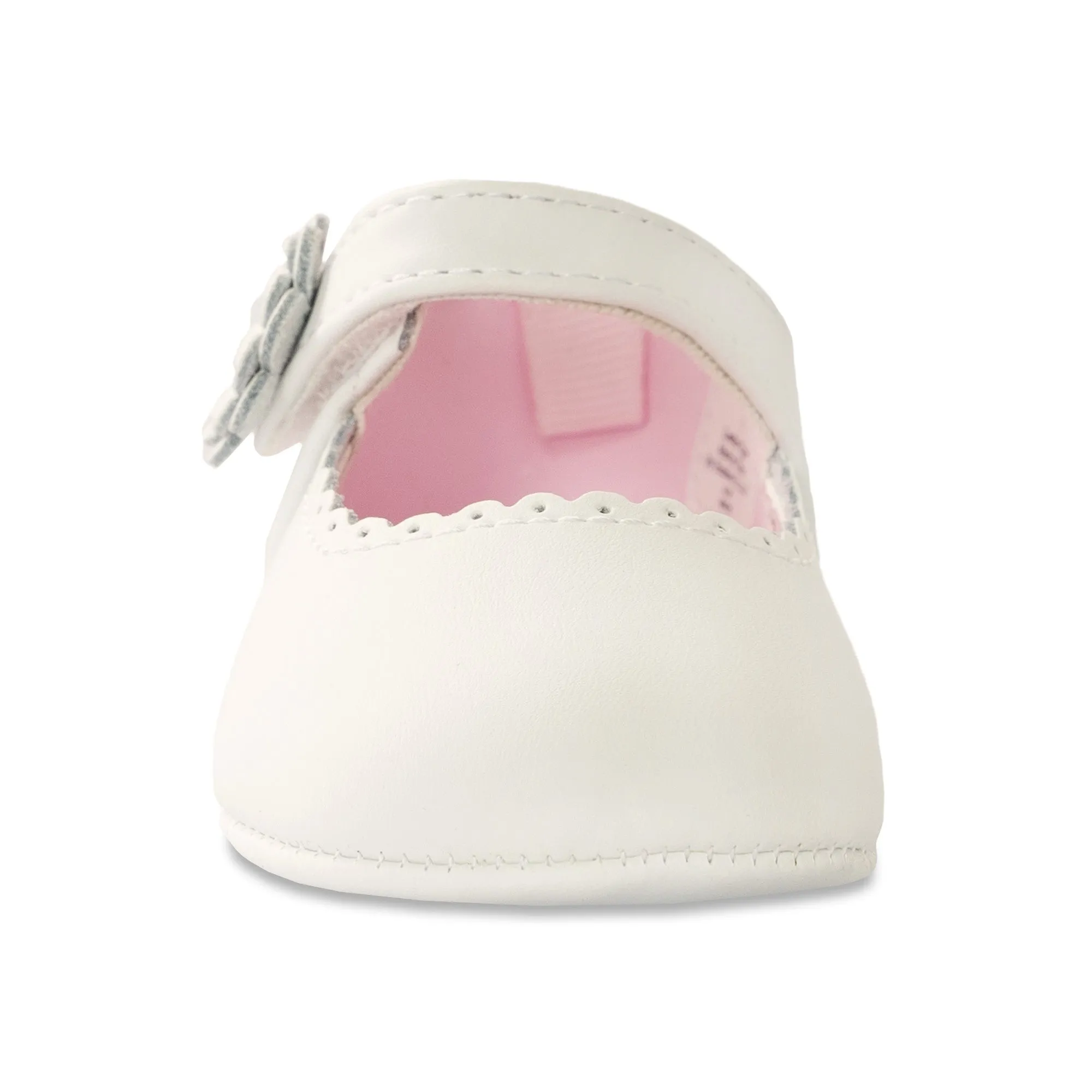 Baby Deer Emma Infant White Leather Mary Jane Flats 4092