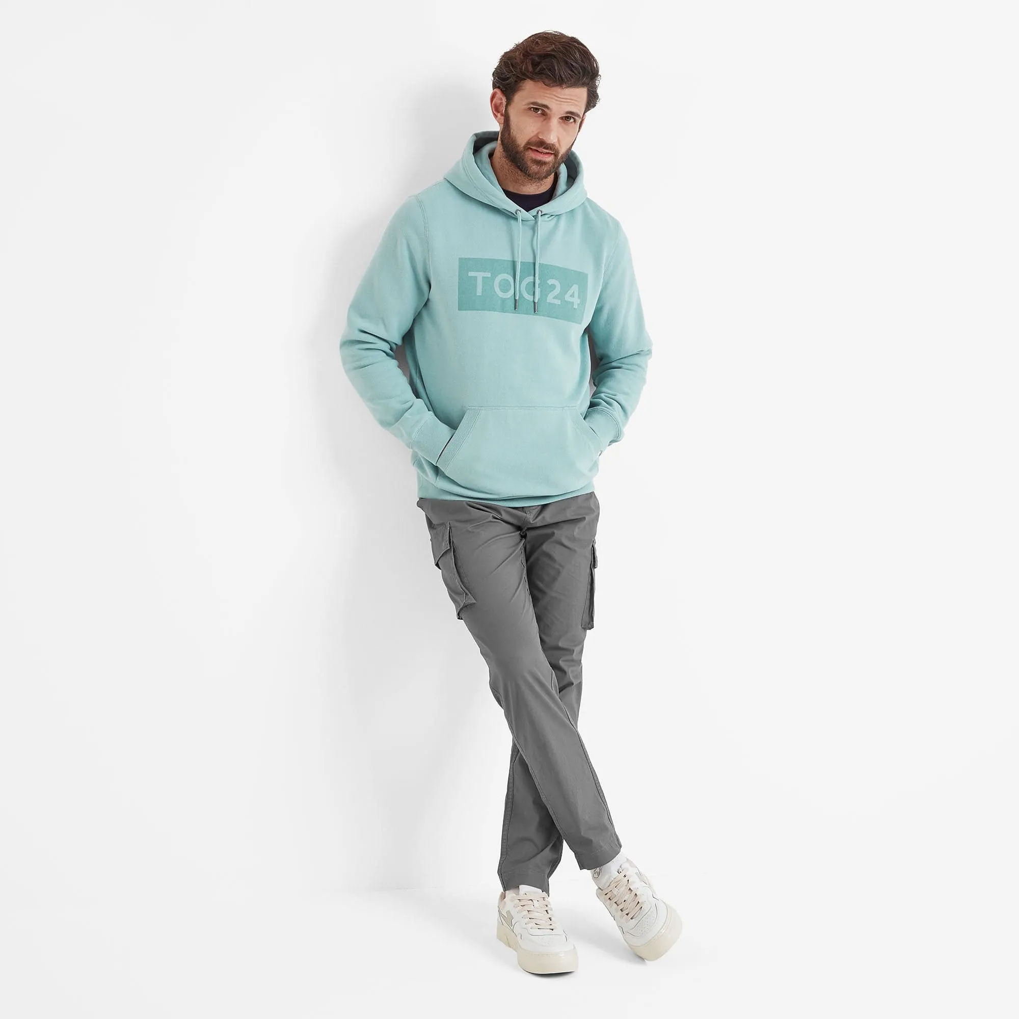 Barron Mens Hoodie - Muted Teal