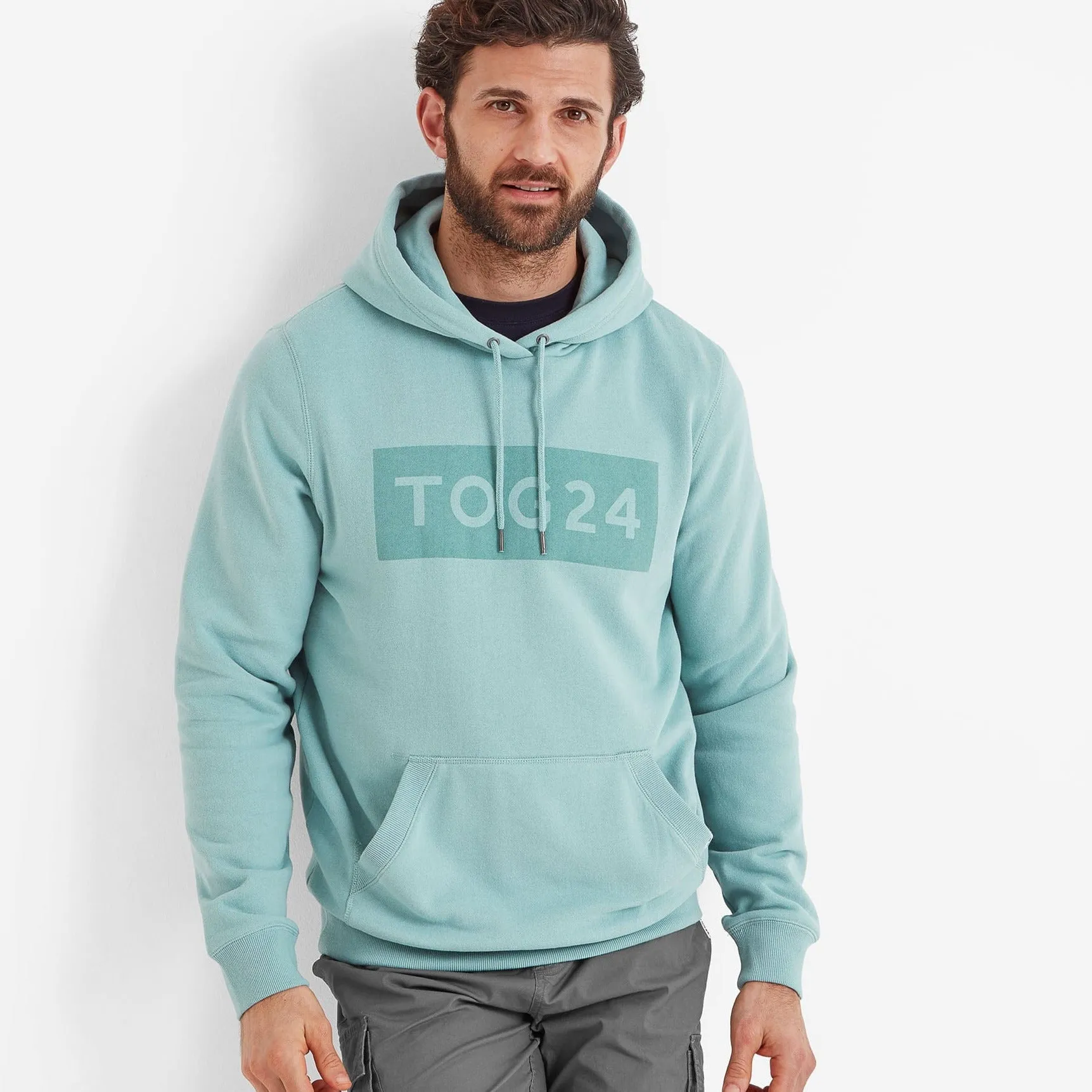 Barron Mens Hoodie - Muted Teal