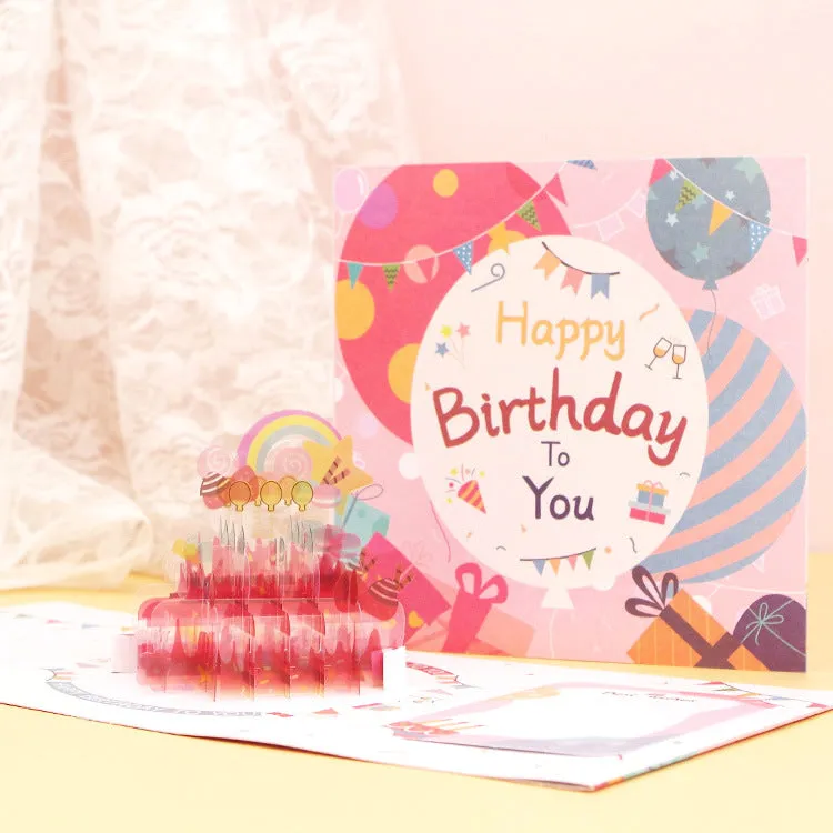 Birthday Card Three-dimensional Crystal Commemorative Gifts