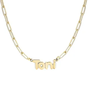 Bubble Name Paperclip Necklace