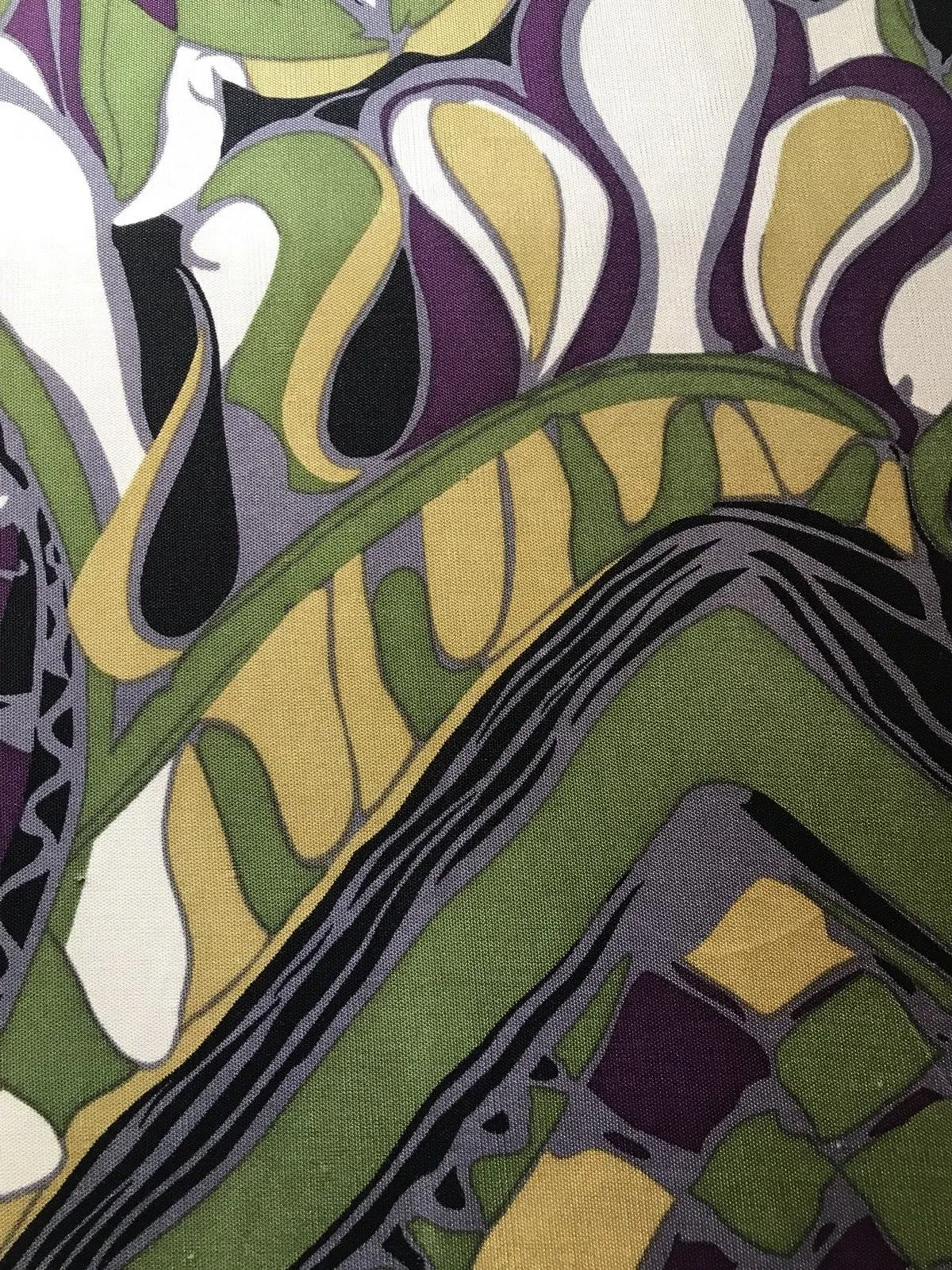 Close-Out Designer Retro Print 100% Silk Jersey Fabric