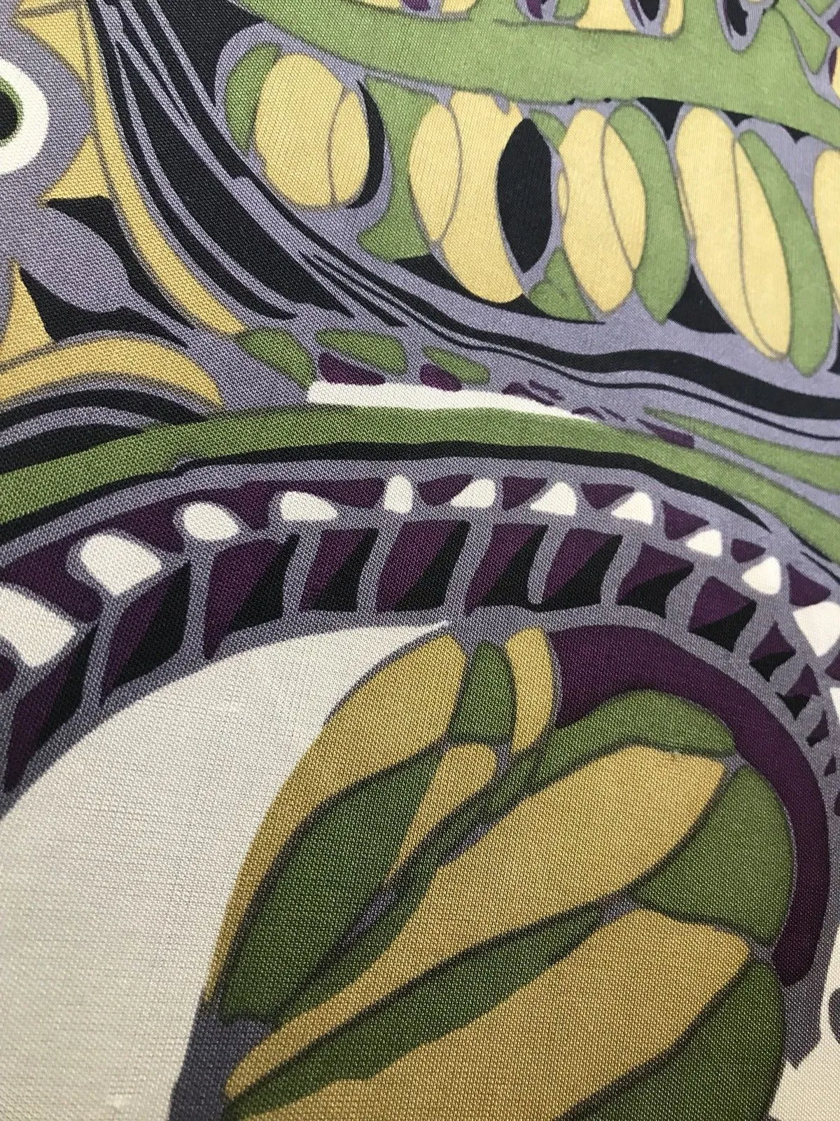 Close-Out Designer Retro Print 100% Silk Jersey Fabric