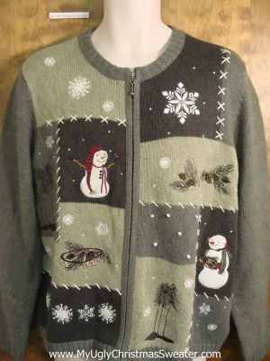 Crafty Snowmen Novelty Funny Holiday Sweater