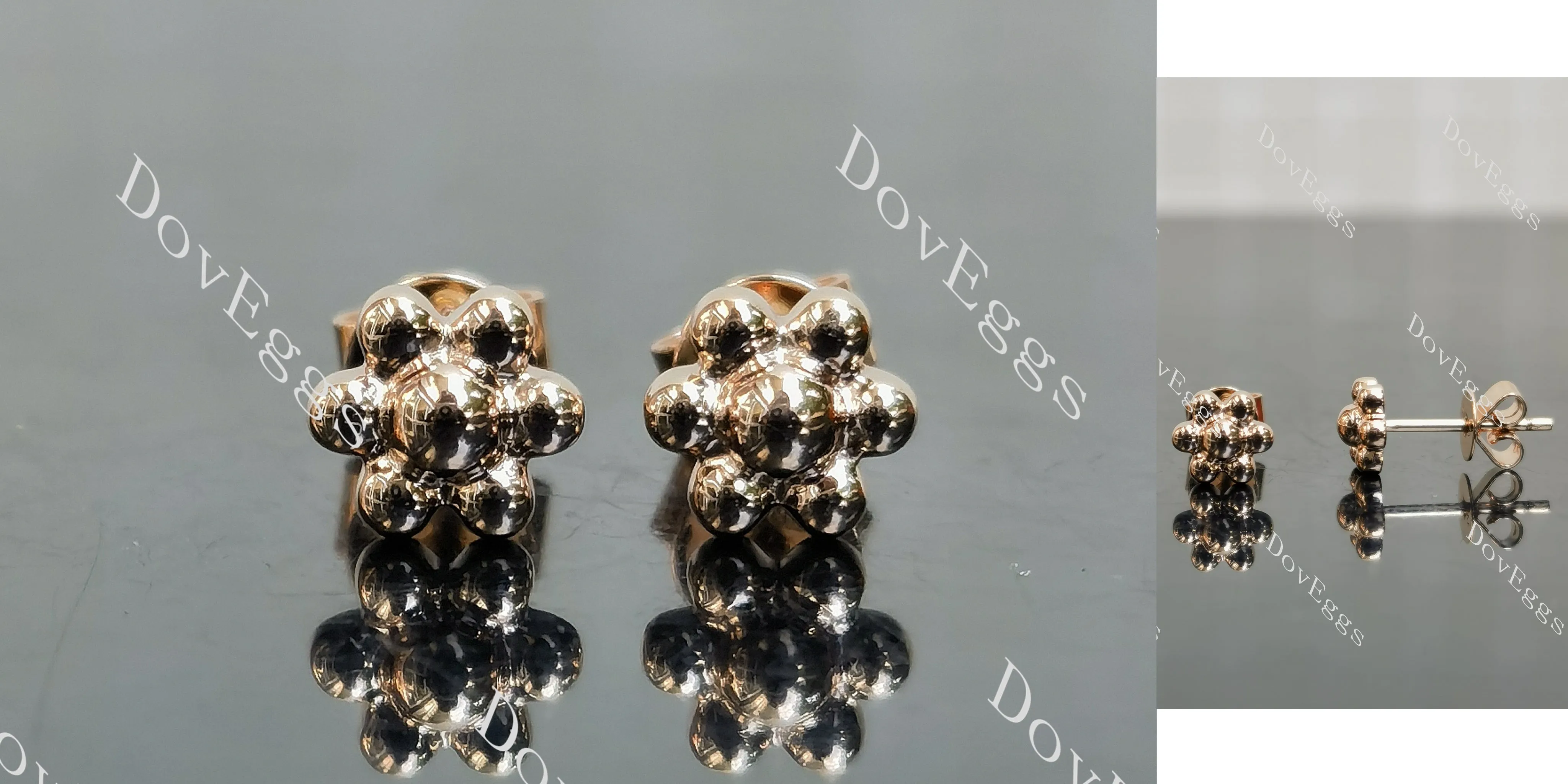 Doveggs three-dimensional flower earrings