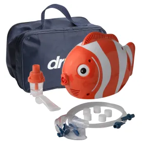 Drive Medical 18091-fs Pediatric Fish Compressor Nebulizer with Reusable and Disposable Neb Kit