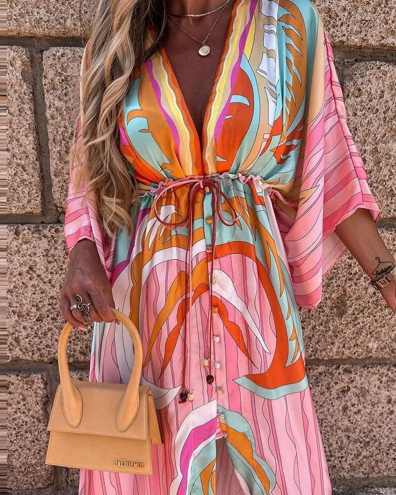 Fashion Geometric Print Dress