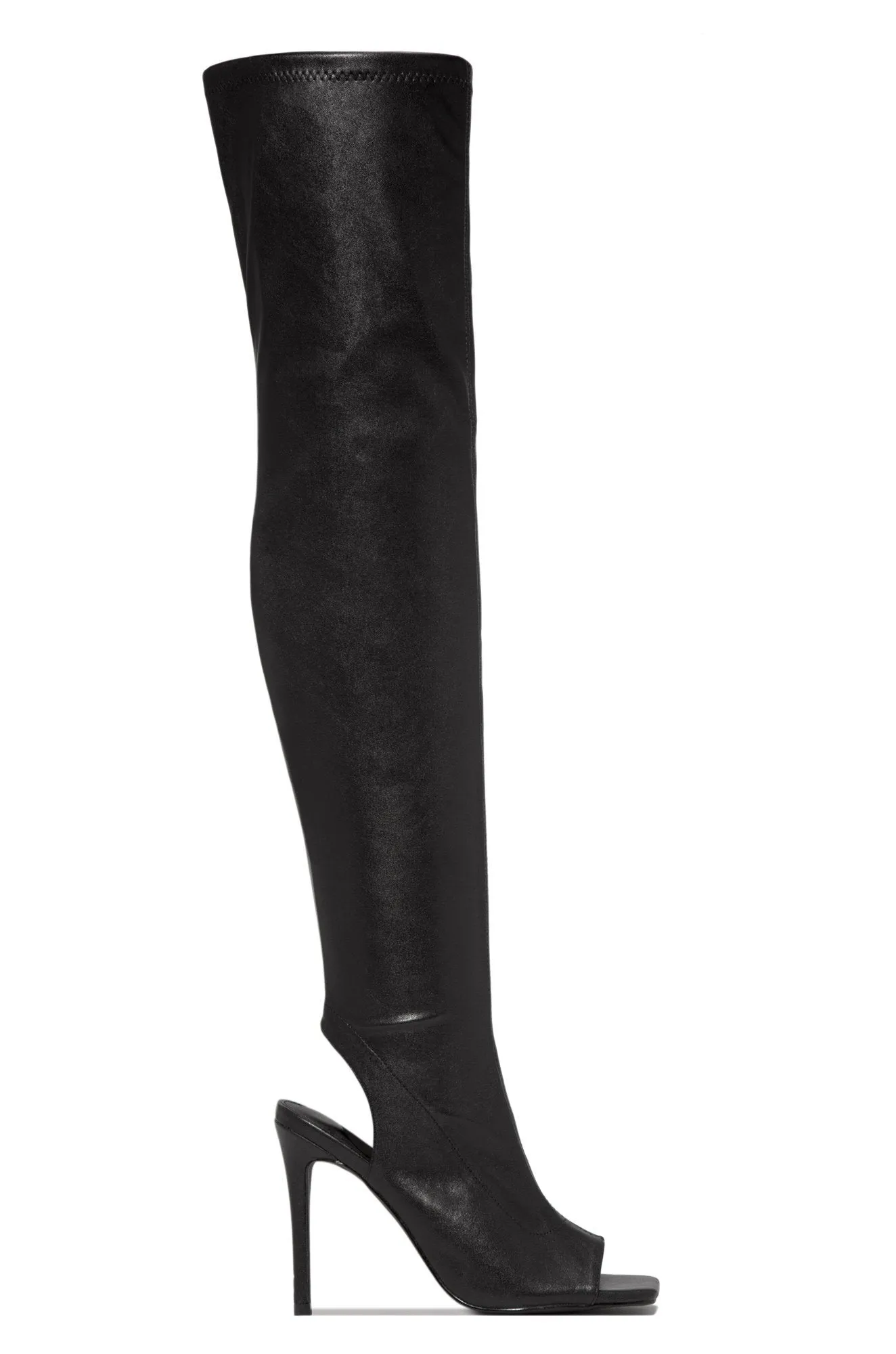 Fish Mouth Women's Boots Stiletto Heels Black Is Thin And Tall