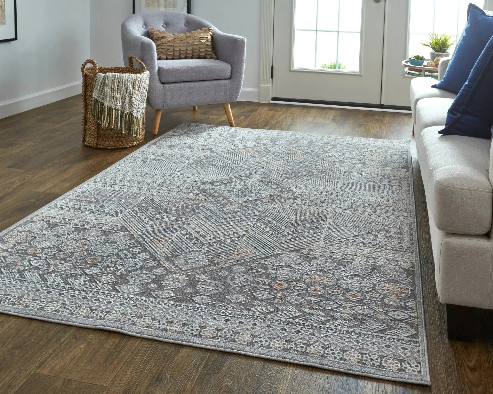 Francisco FRA39GDF Ivory/Grey Rug