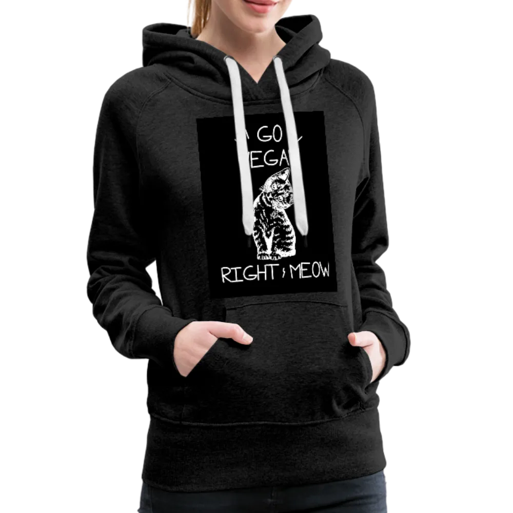 Go Vegan Right Meow Women’s Premium Hoodie