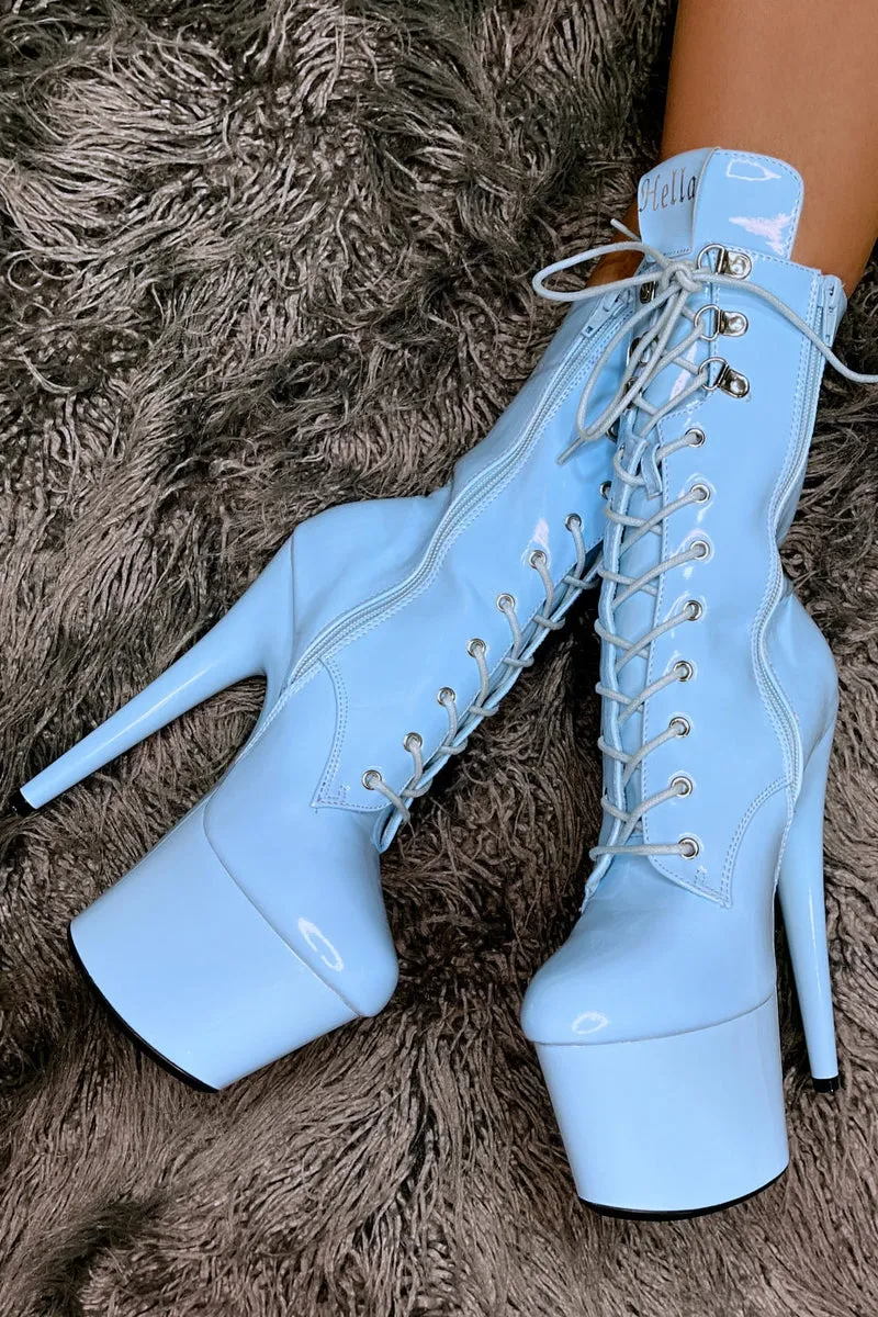 Hella Heels LipKit 7inch Boots - Sky High