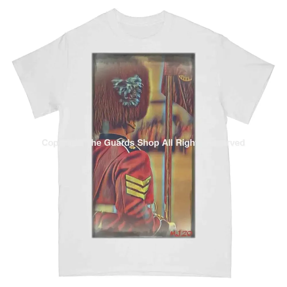 IRISH GUARDS On Parade Guardsman Art Printed T-Shirt