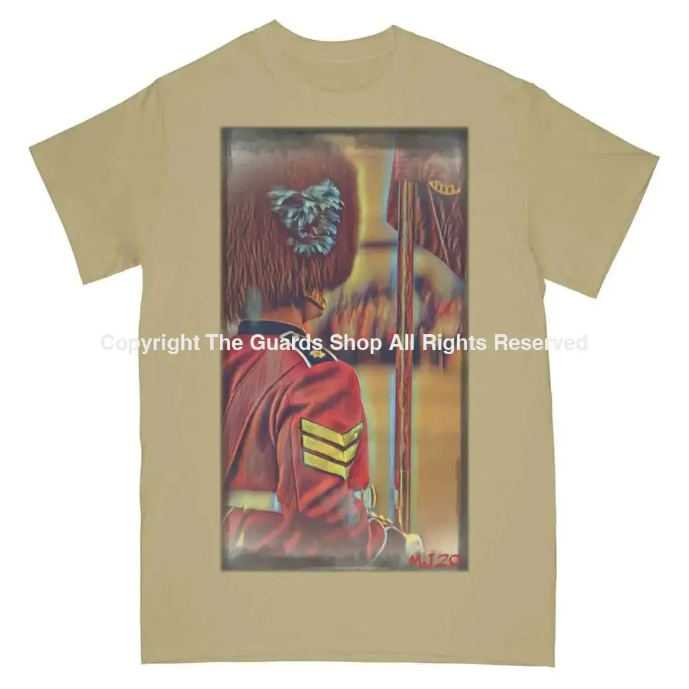 IRISH GUARDS On Parade Guardsman Art Printed T-Shirt