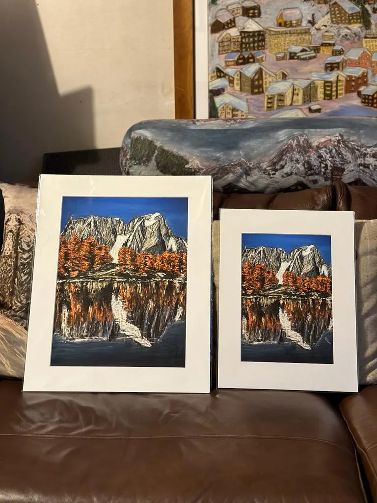 Limited Edition Giclée Prints of Lago d'Arpy in Autumn in Different Sizes