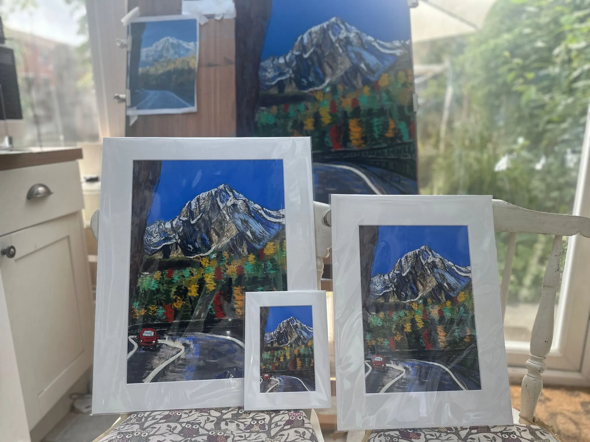 Limited Edition of Giclee Prints of Monte Bianco from SS26 near Morgex in different sizes