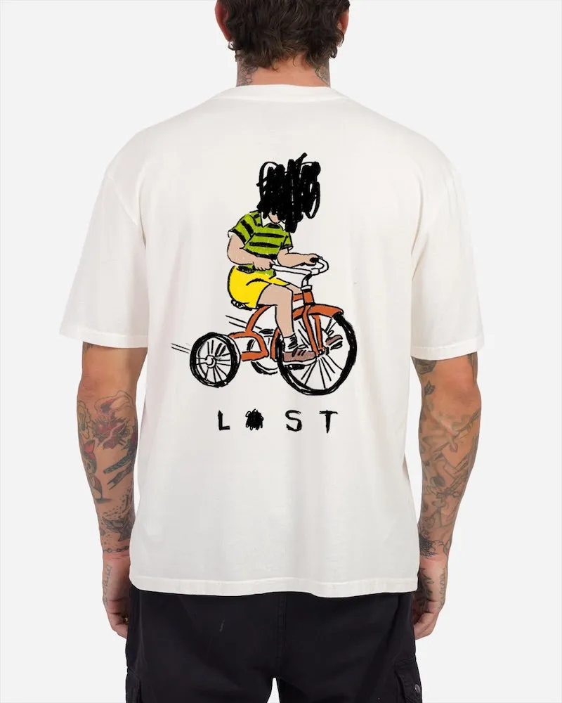 Lost ENTERPRISES TRICYCLE BOXY TEE  - VINTAGE WHITE