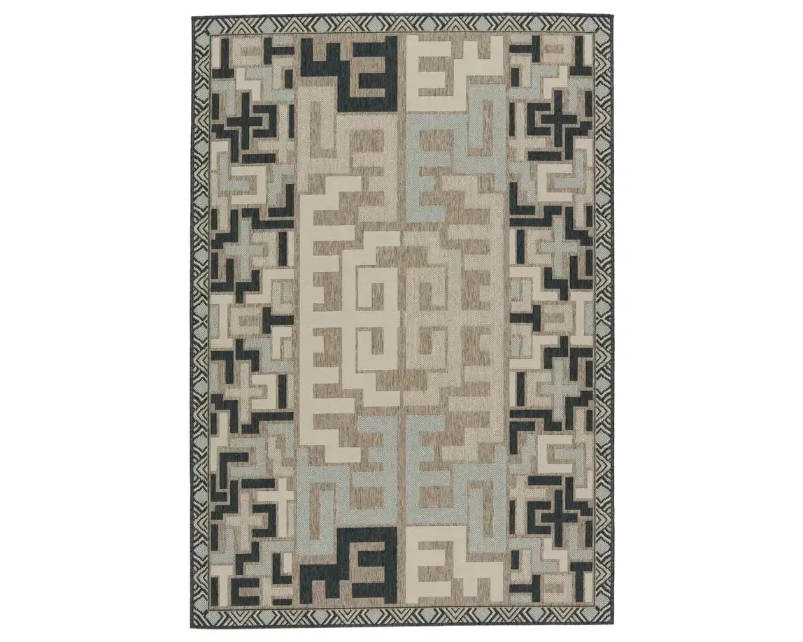 Mahaba MAH12 Beige/Grey Rug