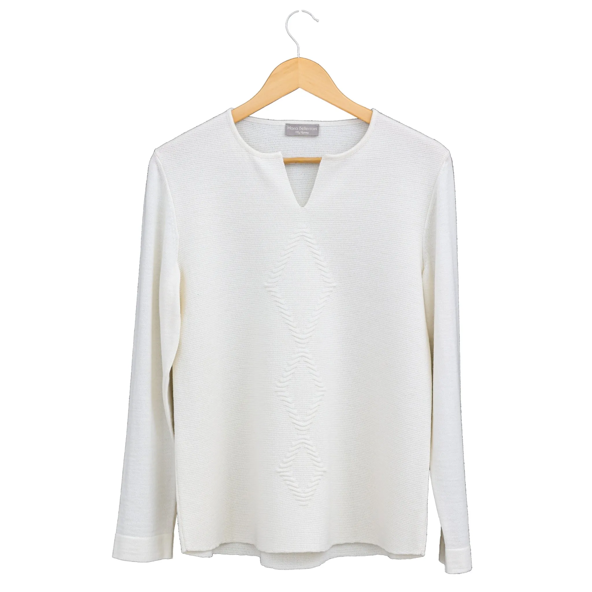 Maria Bellentani Sirmione Long Sleeve Sweater Ivory