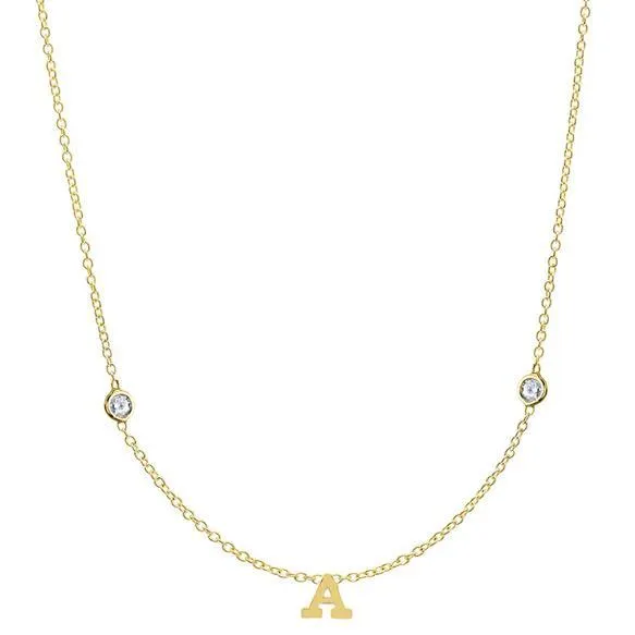 Monogram Letter Gold Pendant