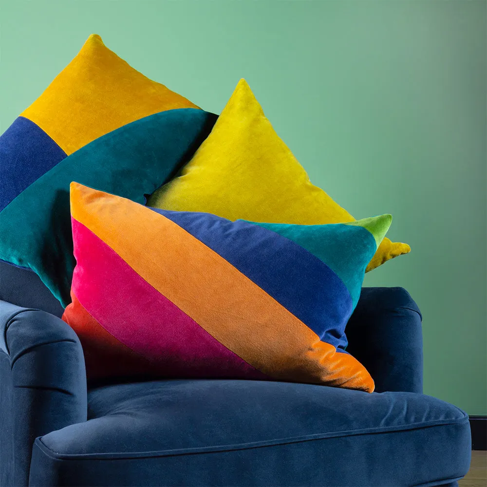 Morella Abstract Cushion Emerald/Ochre/Navy