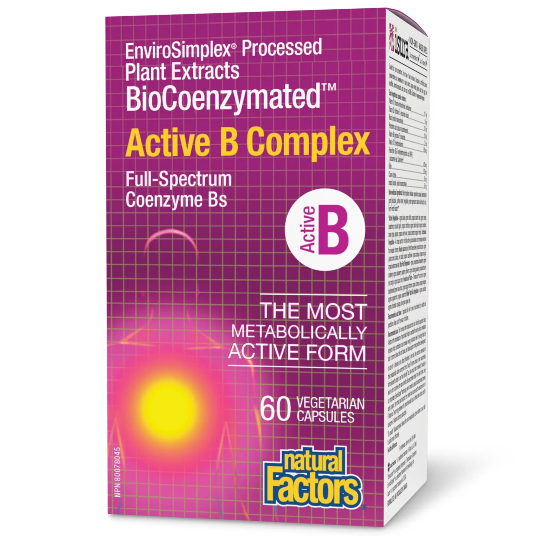 Natural Factors BioCoenzymated Active B Complex 60s