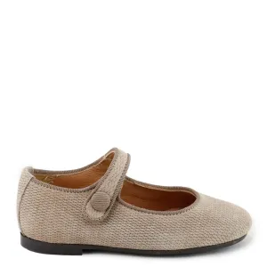 Papanatas Taupe Textured Mary Jane