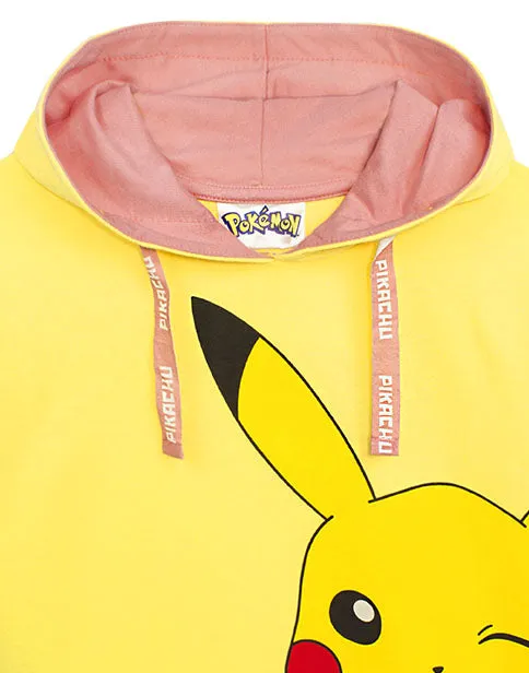 Pokemon Hoodie Pikachu Yellow Multicoloured Kids Girl's Fashion Sweater