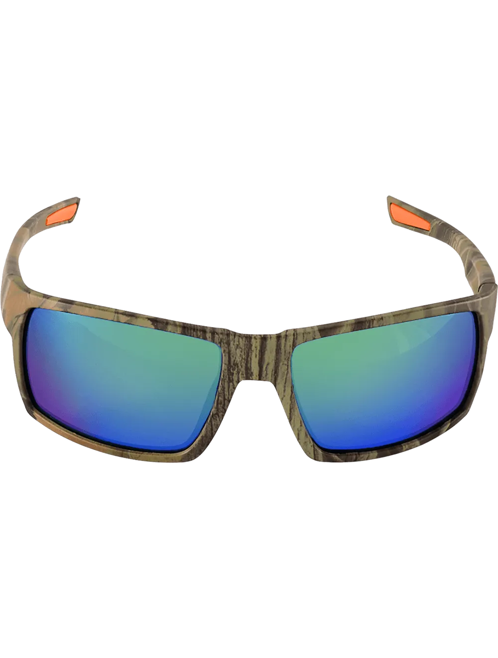 Sawfish™ Green Mirror Anti-Fog Lens, Woodland Camouflage Frame Safety Glasses - BH261016AF