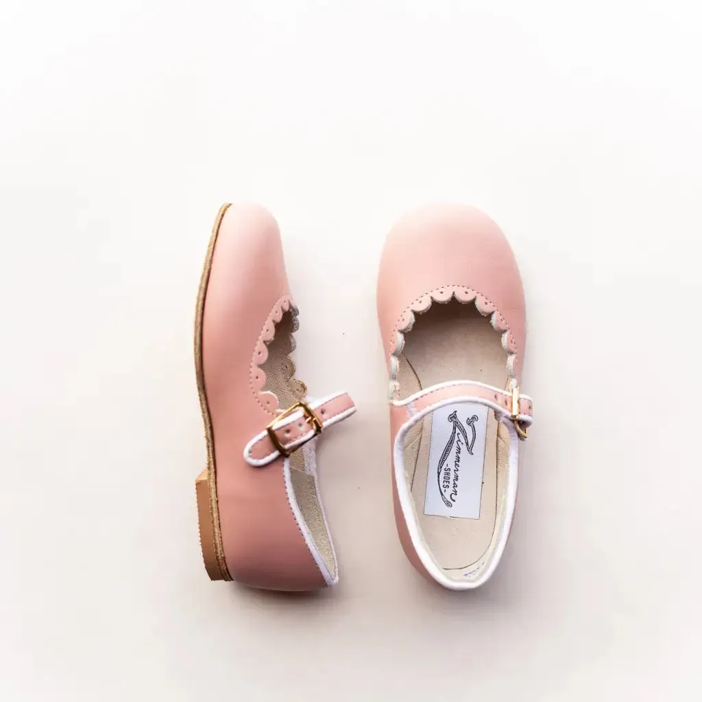 Scalloped Mary Jane - Blush Pink