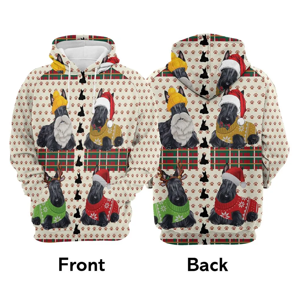 Scottish Terrier Christmas All Over Print 3D Hoodie For Men And Women, Best Gift For Dog lovers, Best Outfit Christmas