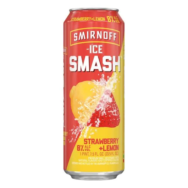 SMIRNOFF ICE SMASH STRAWBERRY   LEMON