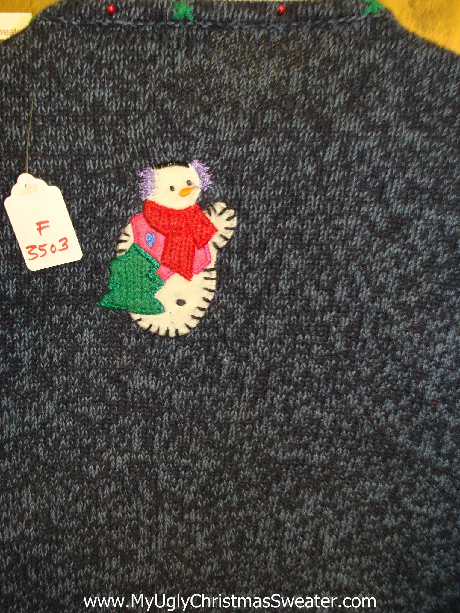 Snowmen on a Rope Ugly Christmas Sweater Cardigan