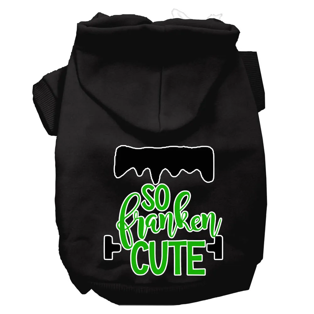 So Franken Cute Screen Print Dog Hoodie Black Xxxl