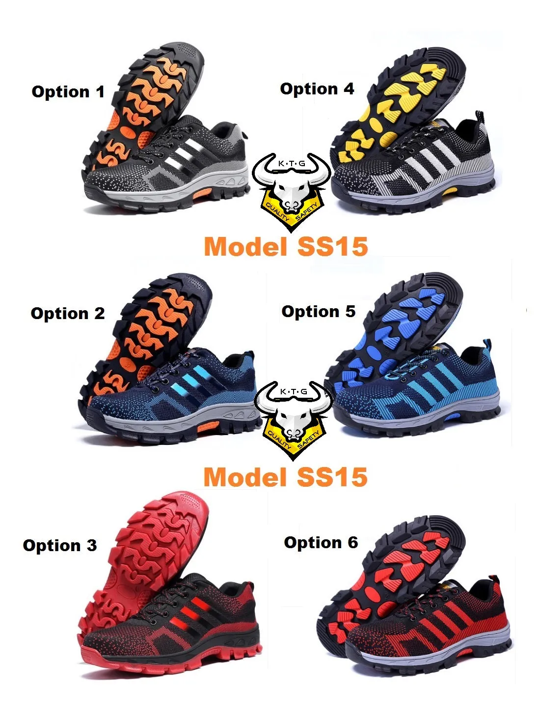 Steel Toe Sports Safety Shoes - Model SS15 (Option 3)