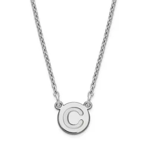 Sterling Silver Tiny Circle Initial Pendant