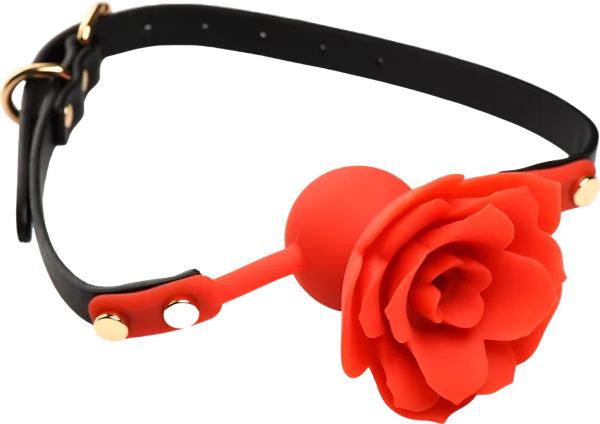 Xr Brands Blossom Gag Silicone Rose Gag