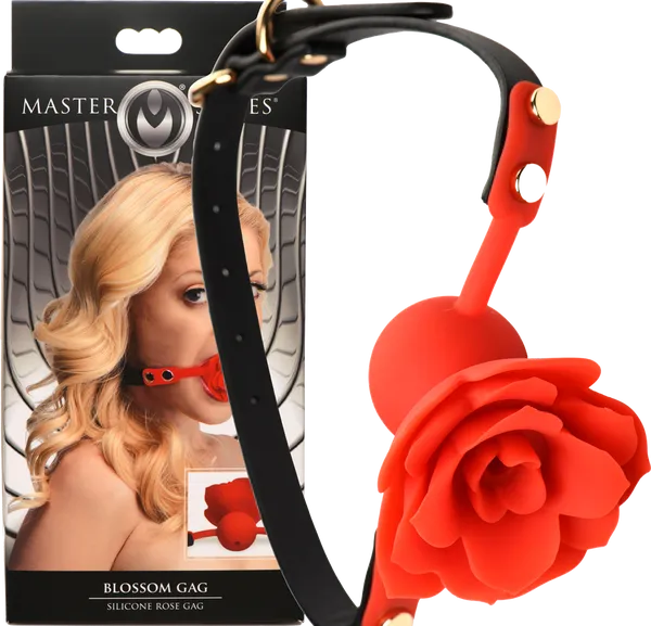 Xr Brands Blossom Gag Silicone Rose Gag