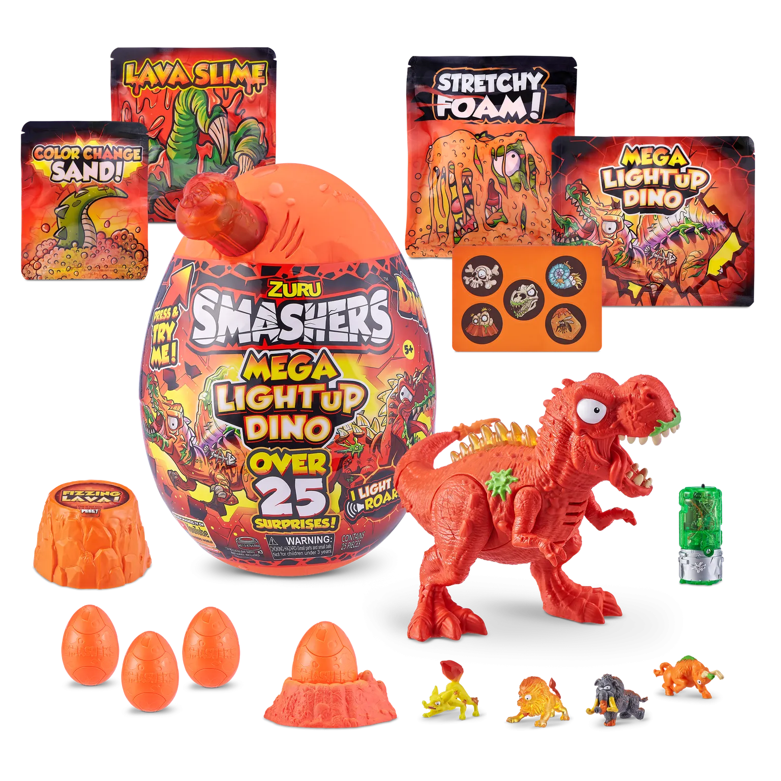 ZURU Smashers Mega Light Up Dino Surprise Egg Assorted Styles