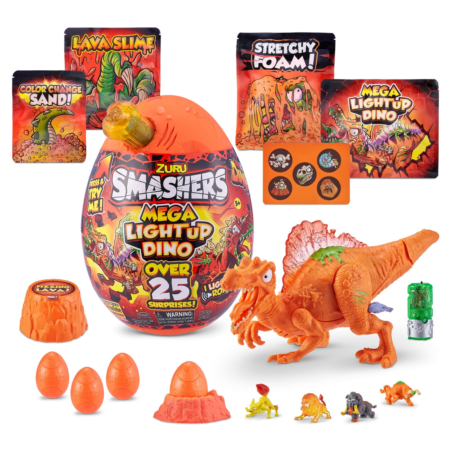 ZURU Smashers Mega Light Up Dino Surprise Egg Assorted Styles